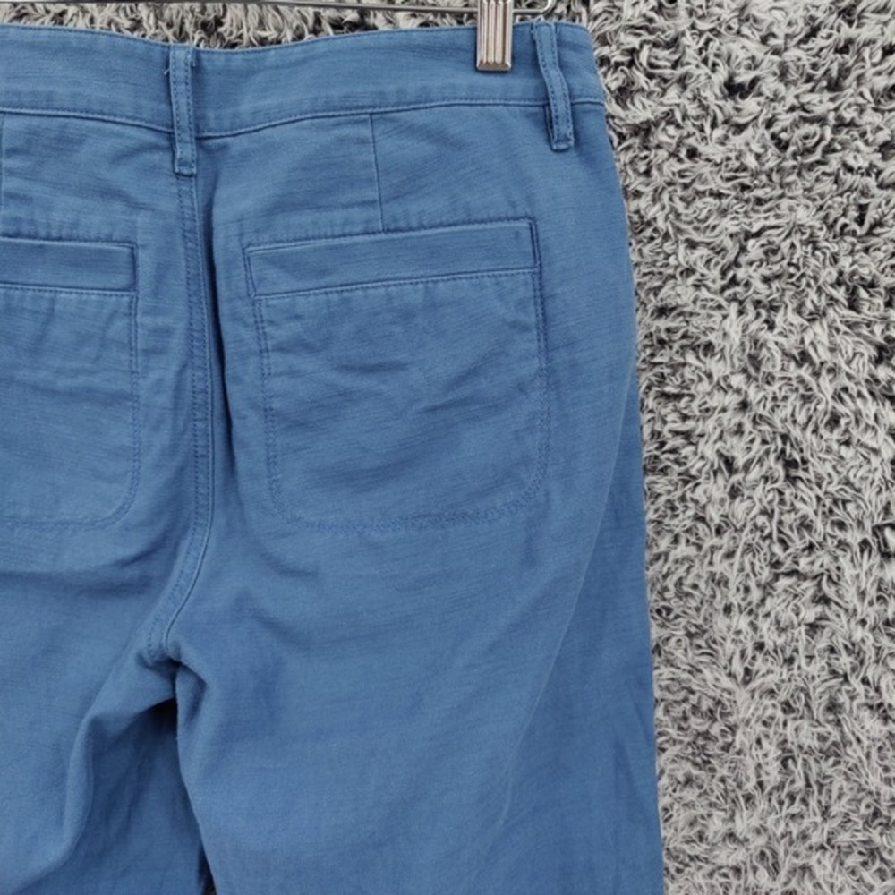 J.Crew Cotton Camp Pants Womens Coastal Slim Chino SZ 4 Blue Resort Travel Beach - Picture 12 of 16